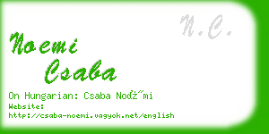 noemi csaba business card